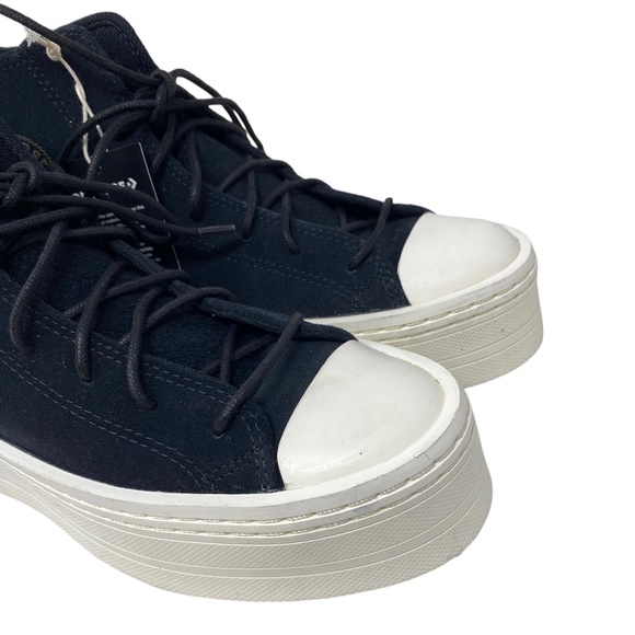 Converse Chuck Taylor Modern Lift Platform Women Suede Black Shoe Casual A05285C - Picture 4 of 9